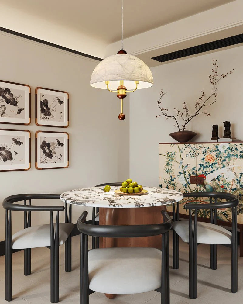 Victoria Retro Pedal Pendant Lamp, Fabric & Wood Decor, 3 Style LUMINORLIGHTING