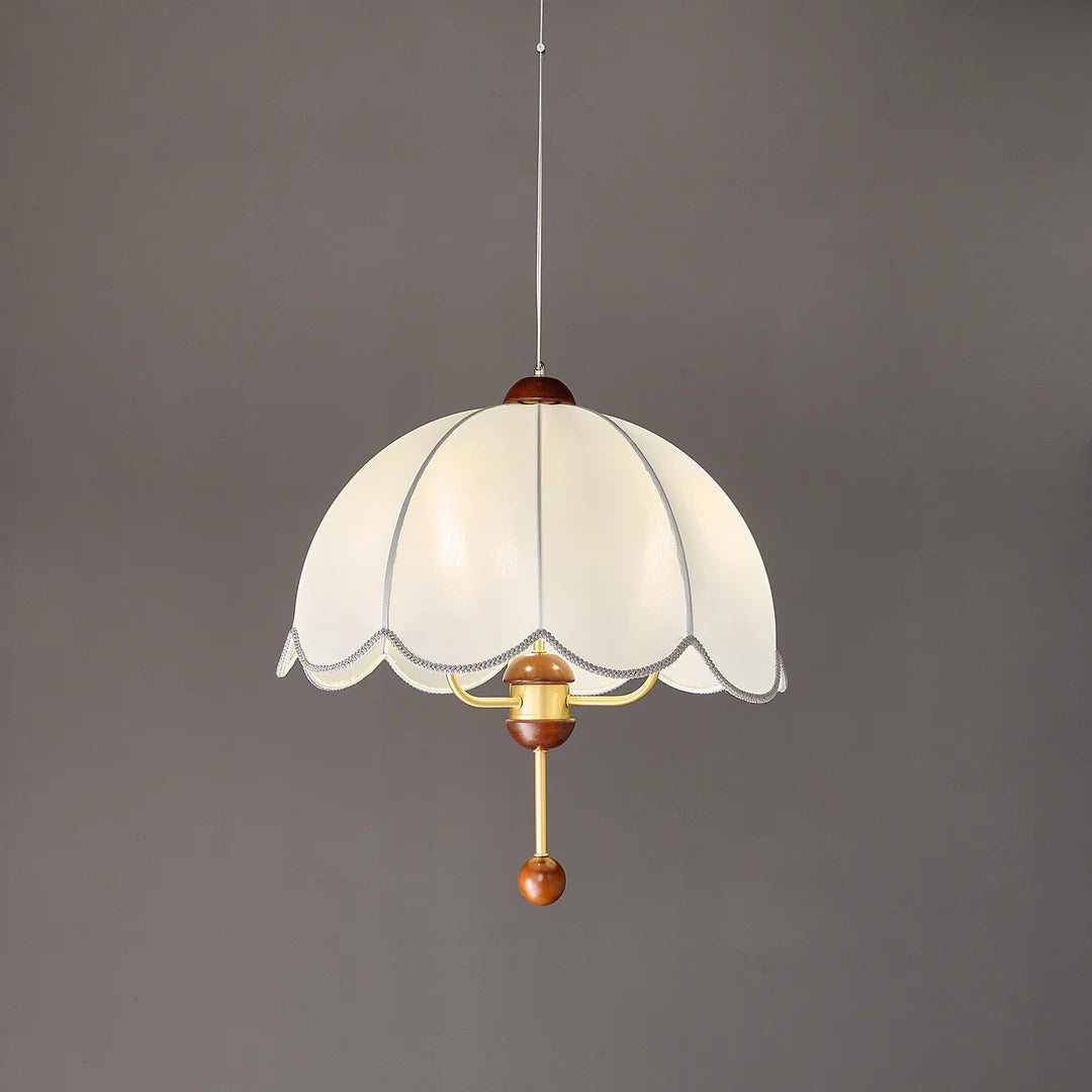 Victoria Retro Pedal Pendant Lamp, Fabric & Wood Decor, 3 Style LUMINORLIGHTING
