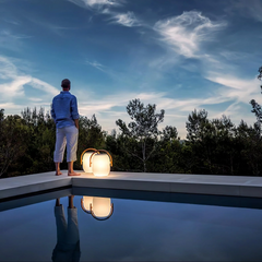 Lucera - Solar Powered Barrel Shape Outdoor Lamp, 3 Sizes