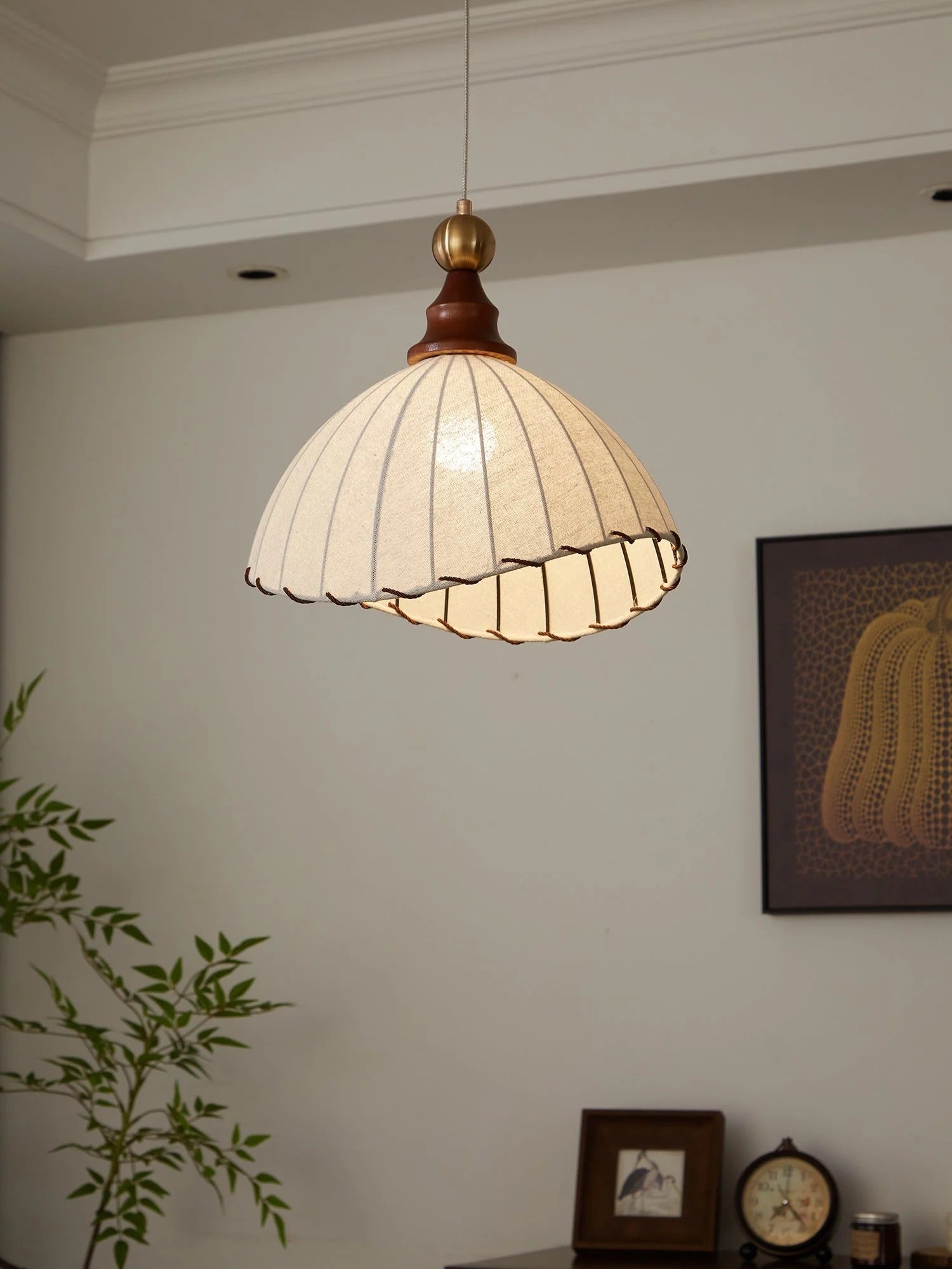 Lucette - Conch Shell Fabric Pendant Lamp LUMINORLIGHTING