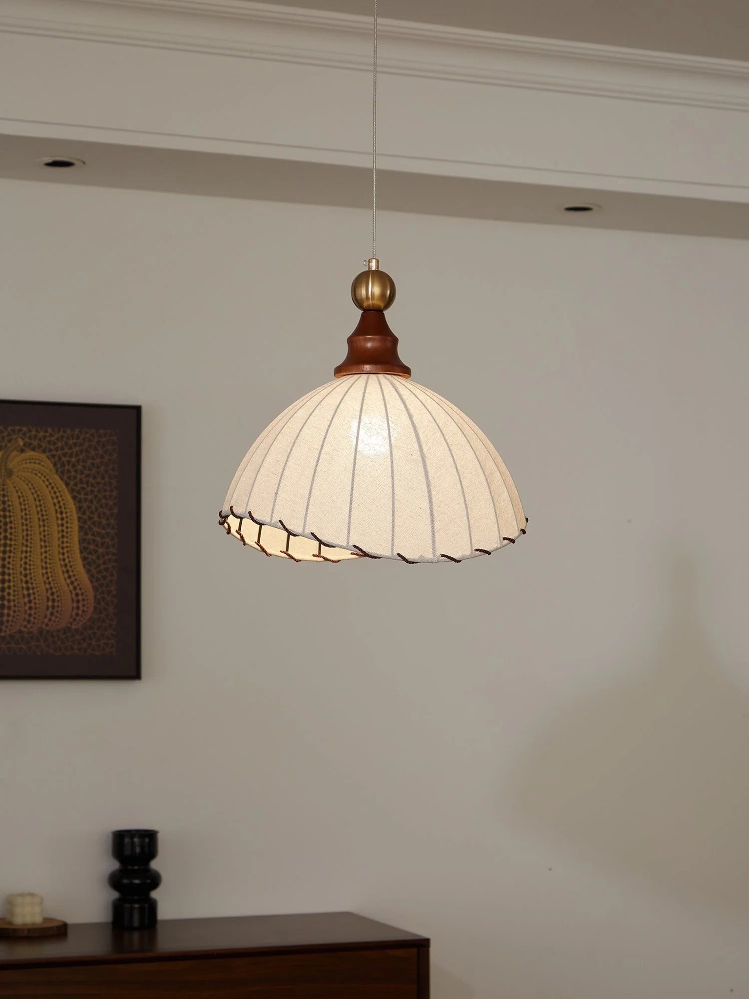 Lucette - Conch Shell Fabric Pendant Lamp LUMINORLIGHTING