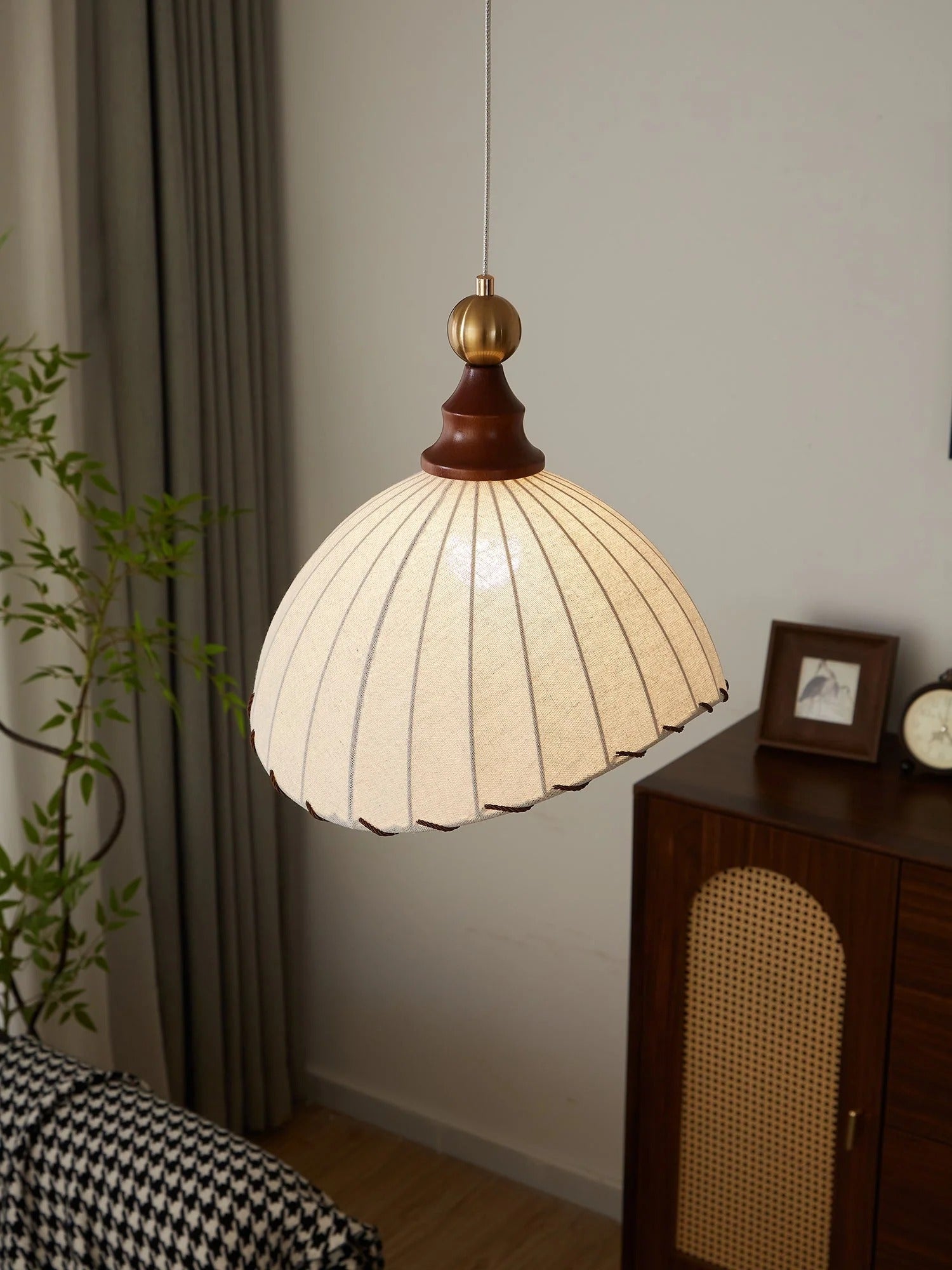 Lucette - Conch Shell Fabric Pendant Lamp LUMINORLIGHTING