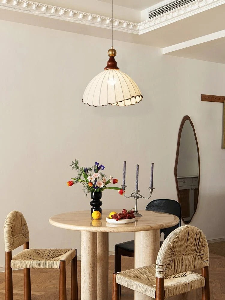 Lucette - Conch Shell Fabric Pendant Lamp LUMINORLIGHTING