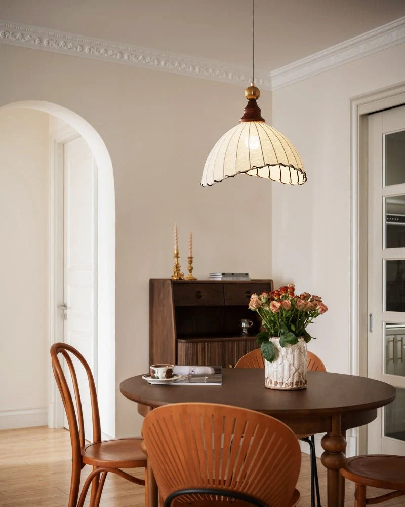 Lucette - Conch Shell Fabric Pendant Lamp LUMINORLIGHTING