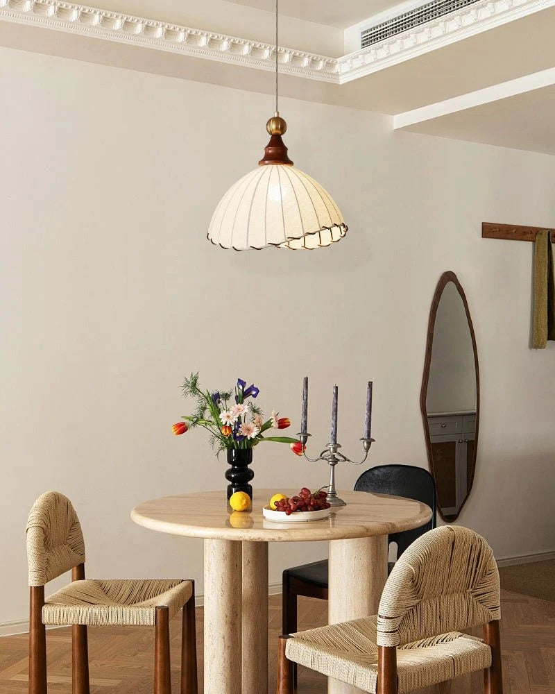 Lucette - Conch Shell Fabric Pendant Lamp LUMINORLIGHTING