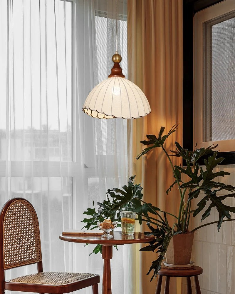 Lucette - Conch Shell Fabric Pendant Lamp LUMINORLIGHTING