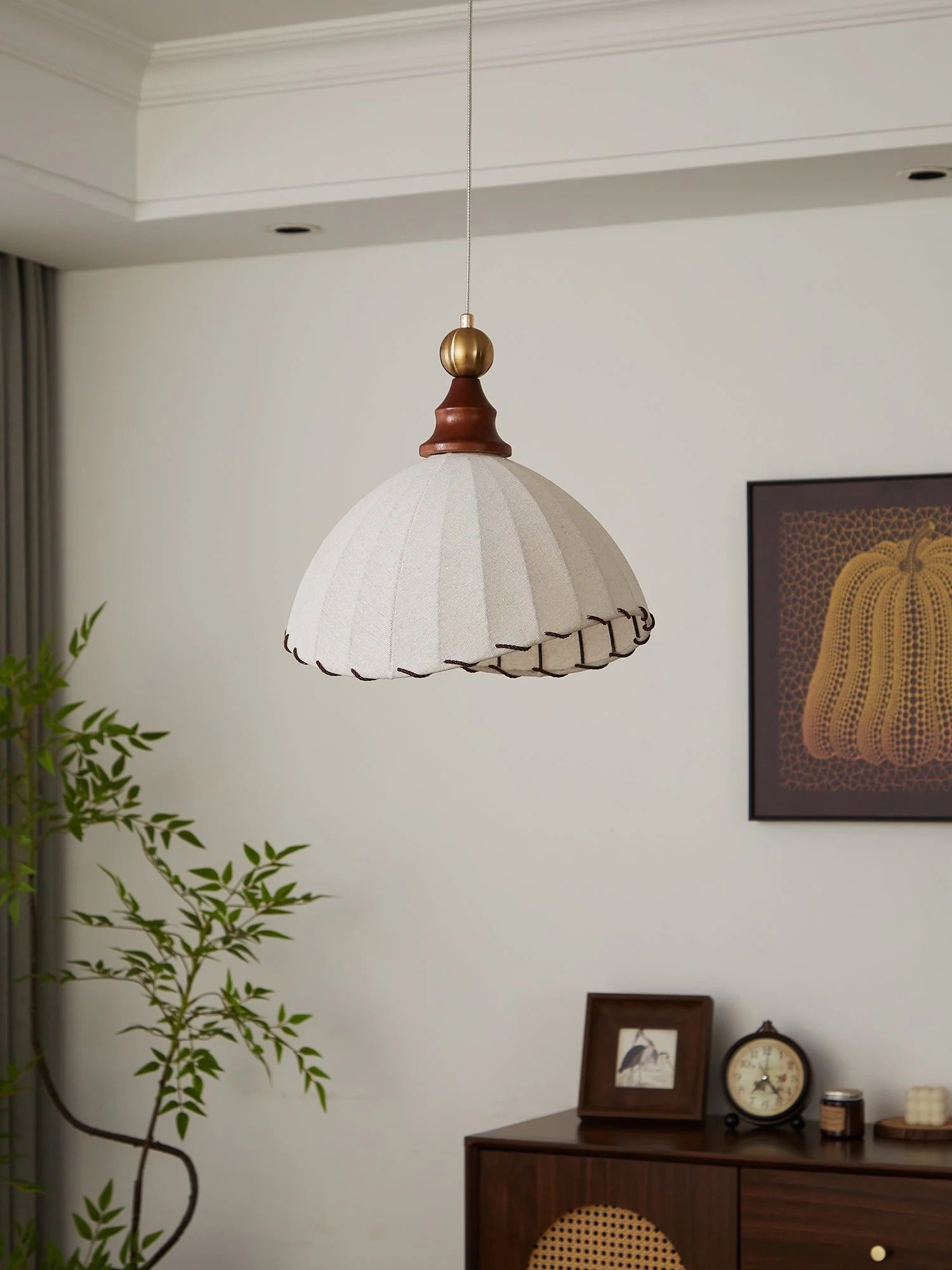 Lucette - Conch Shell Fabric Pendant Lamp LUMINORLIGHTING