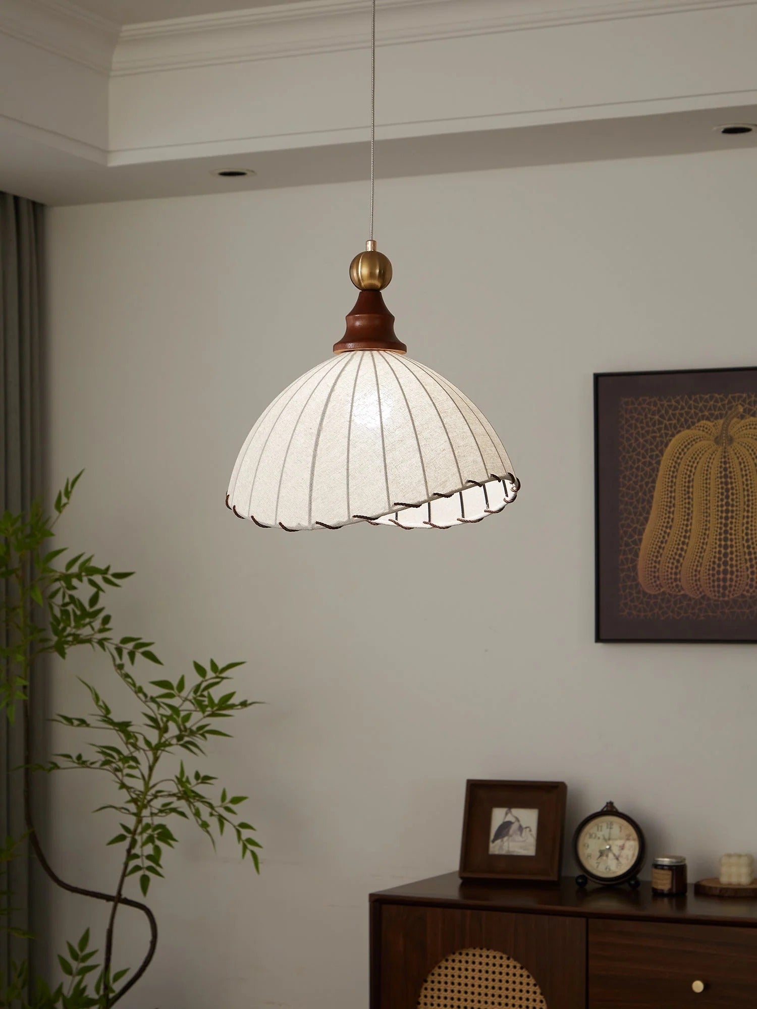 Lucette - Conch Shell Fabric Pendant Lamp LUMINORLIGHTING