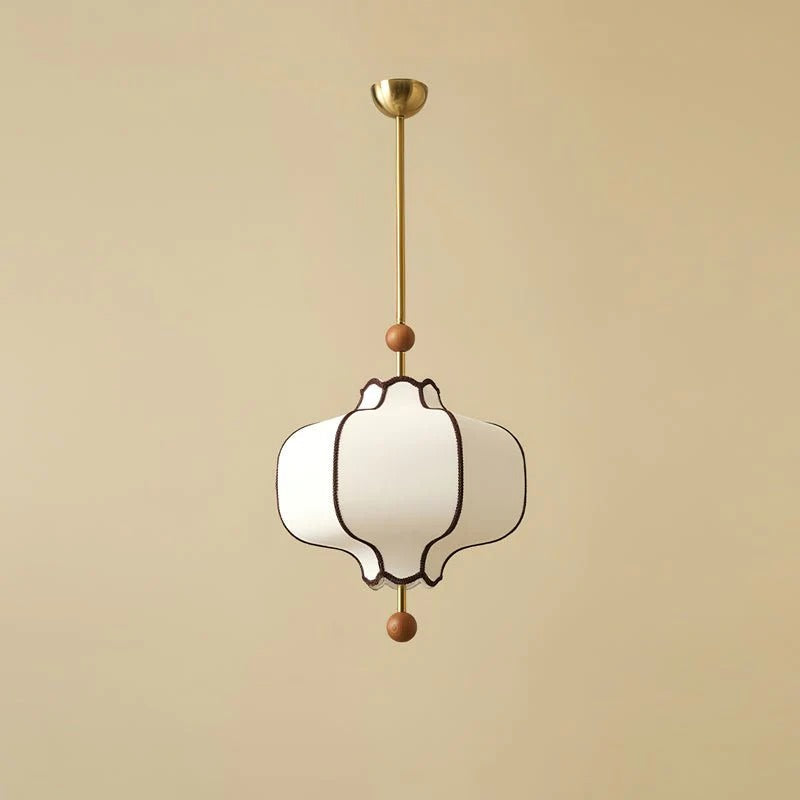Lucette - New Asian Lantern Shape Fabric Pendant Light LUMINORLIGHTING