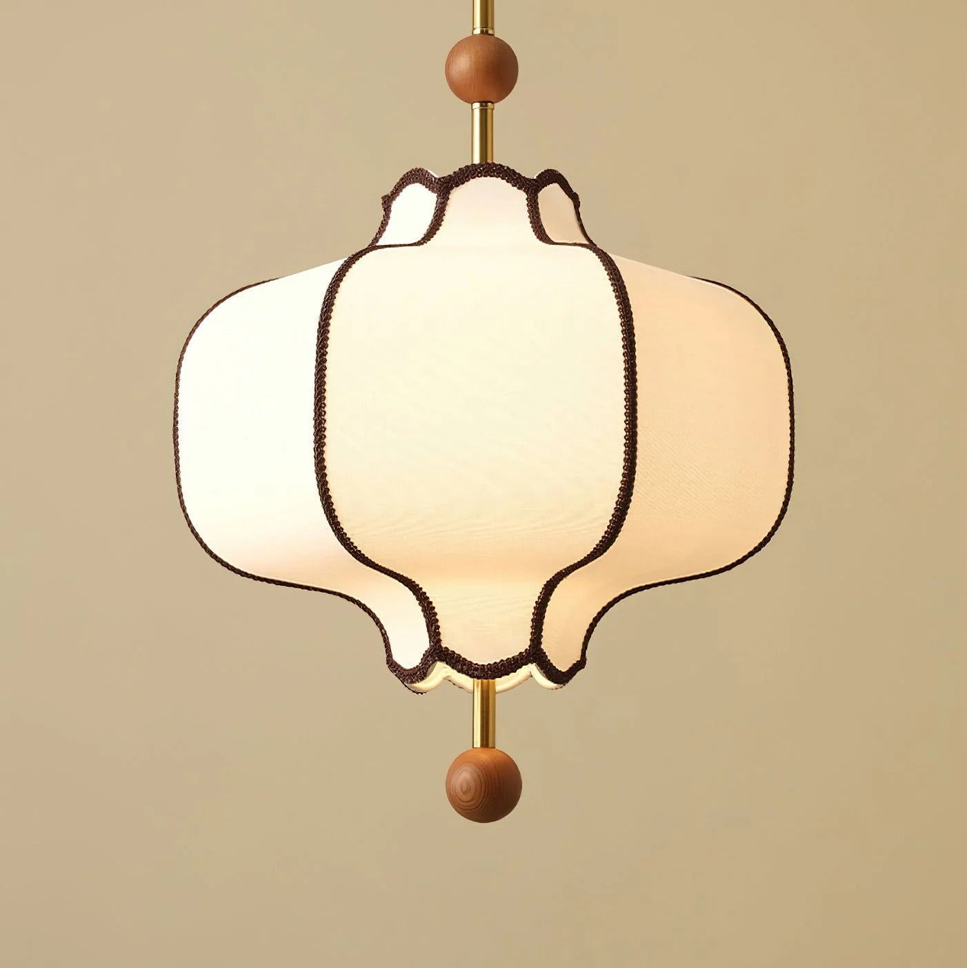 Lucette - New Asian Lantern Shape Fabric Pendant Light LUMINORLIGHTING