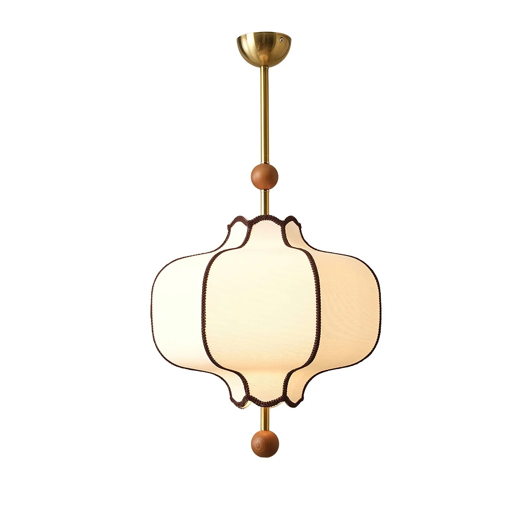 Lucette - New Asian Lantern Shape Fabric Pendant Light LUMINORLIGHTING