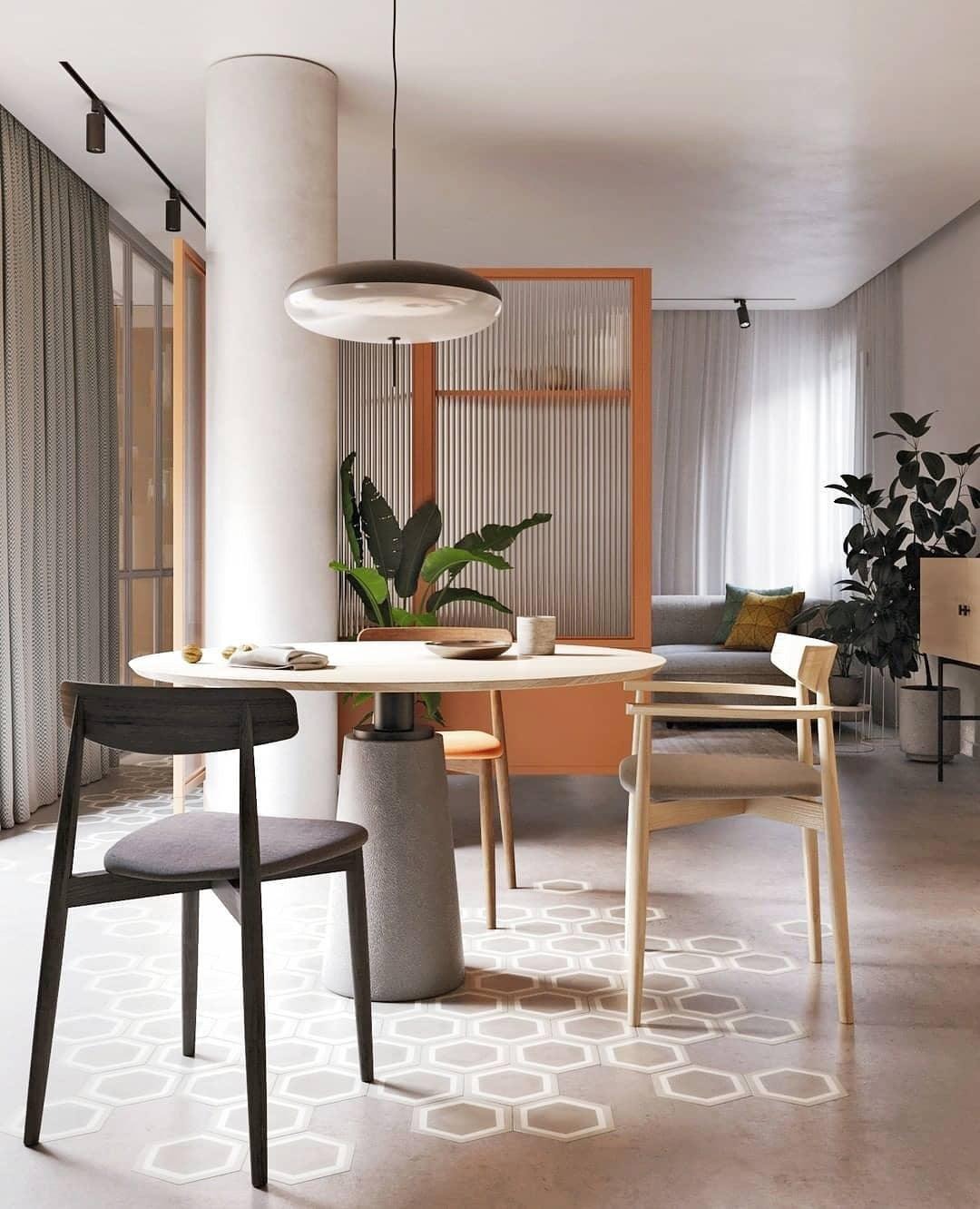 Lunaria - Model 2065 Pendant Lamp, Black/White LUMINORLIGHTING