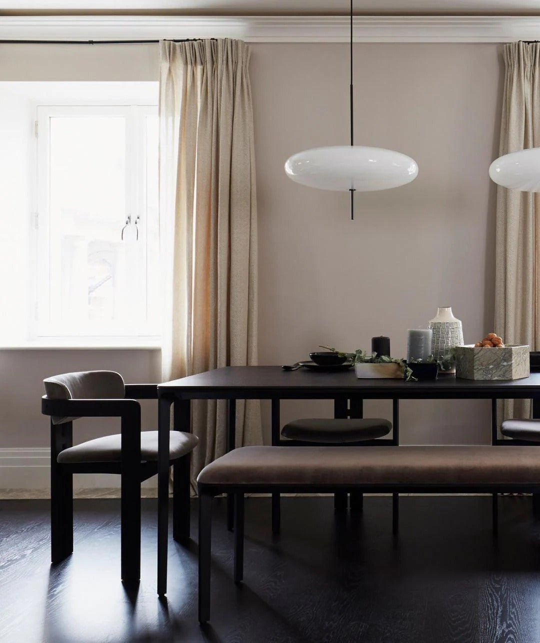 Lunaria - Model 2065 Pendant Lamp, Black/White LUMINORLIGHTING