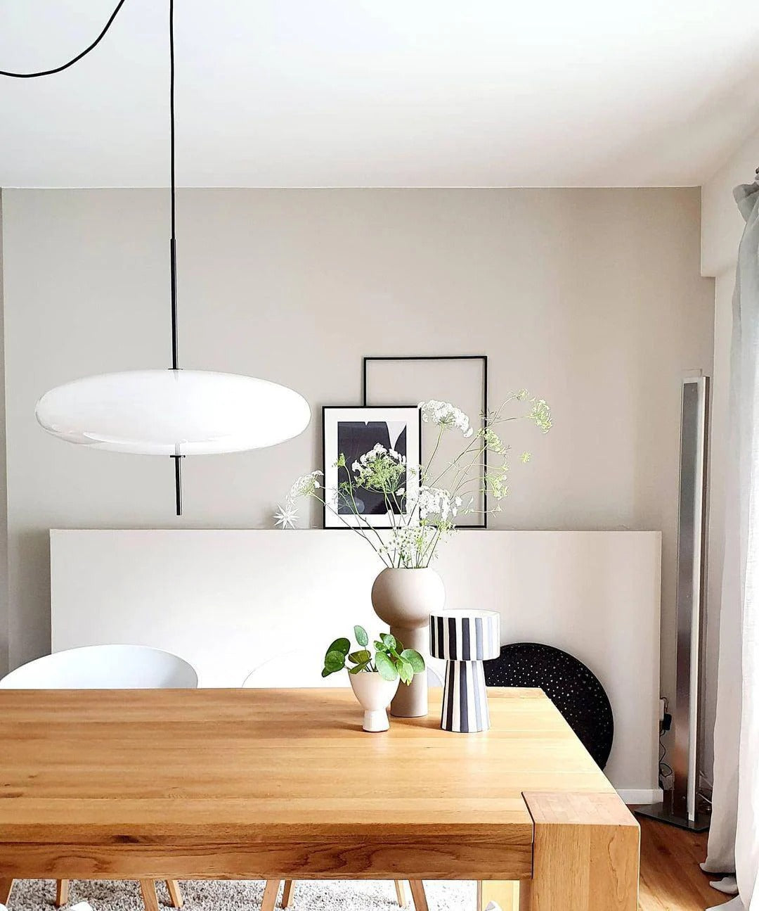 Lunaria - Model 2065 Pendant Lamp, Black/White LUMINORLIGHTING