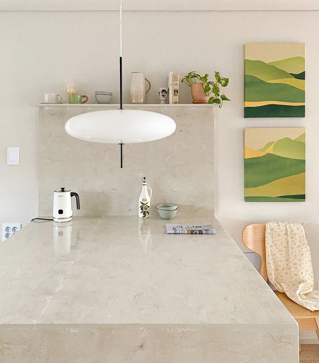 Lunaria - Model 2065 Pendant Lamp, Black/White LUMINORLIGHTING