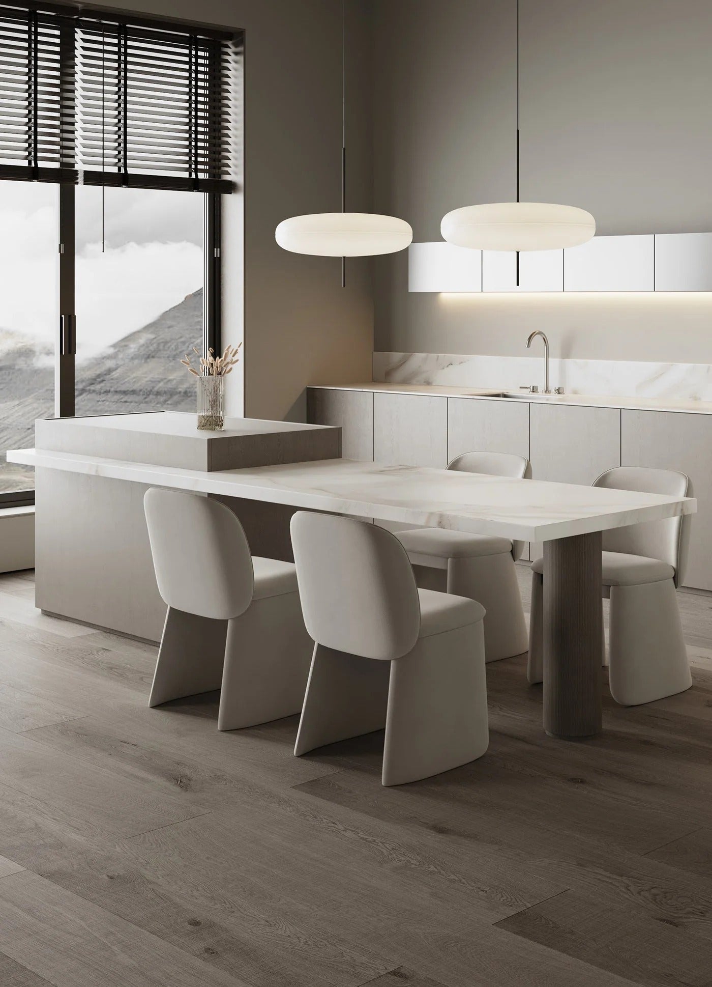 Lunaria - Model 2065 Pendant Lamp, Black/White LUMINORLIGHTING