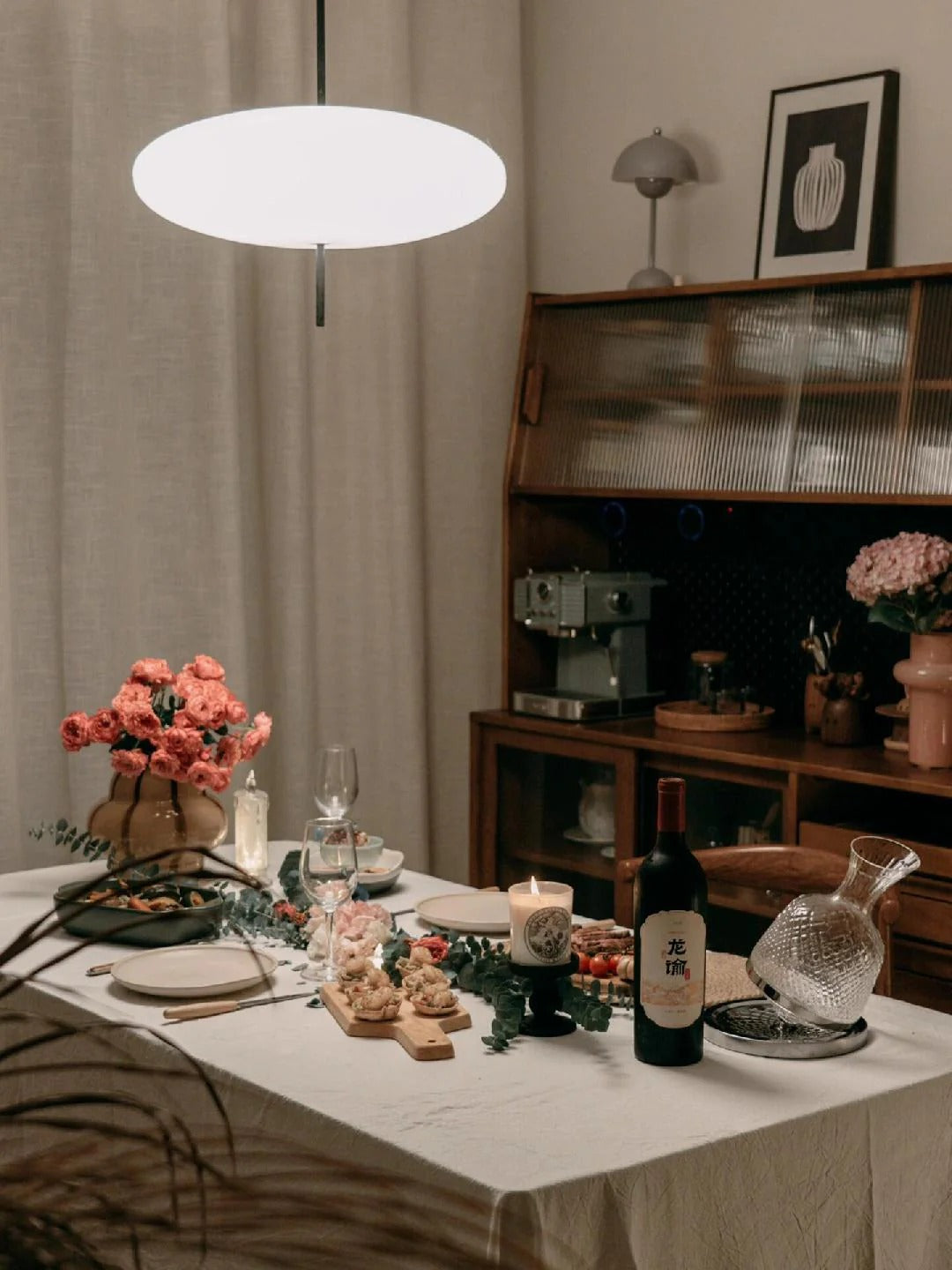 Lunaria - Model 2065 Pendant Lamp, Black/White LUMINORLIGHTING