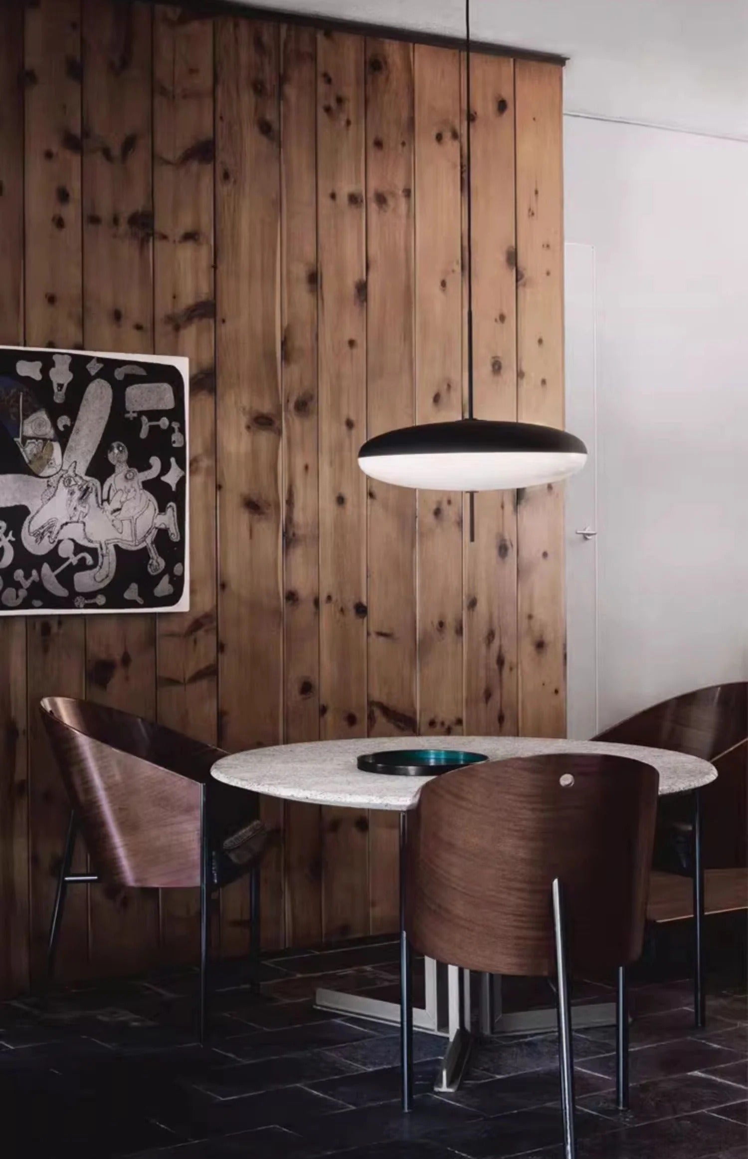 Lunaria - Model 2065 Pendant Lamp, Black/White LUMINORLIGHTING