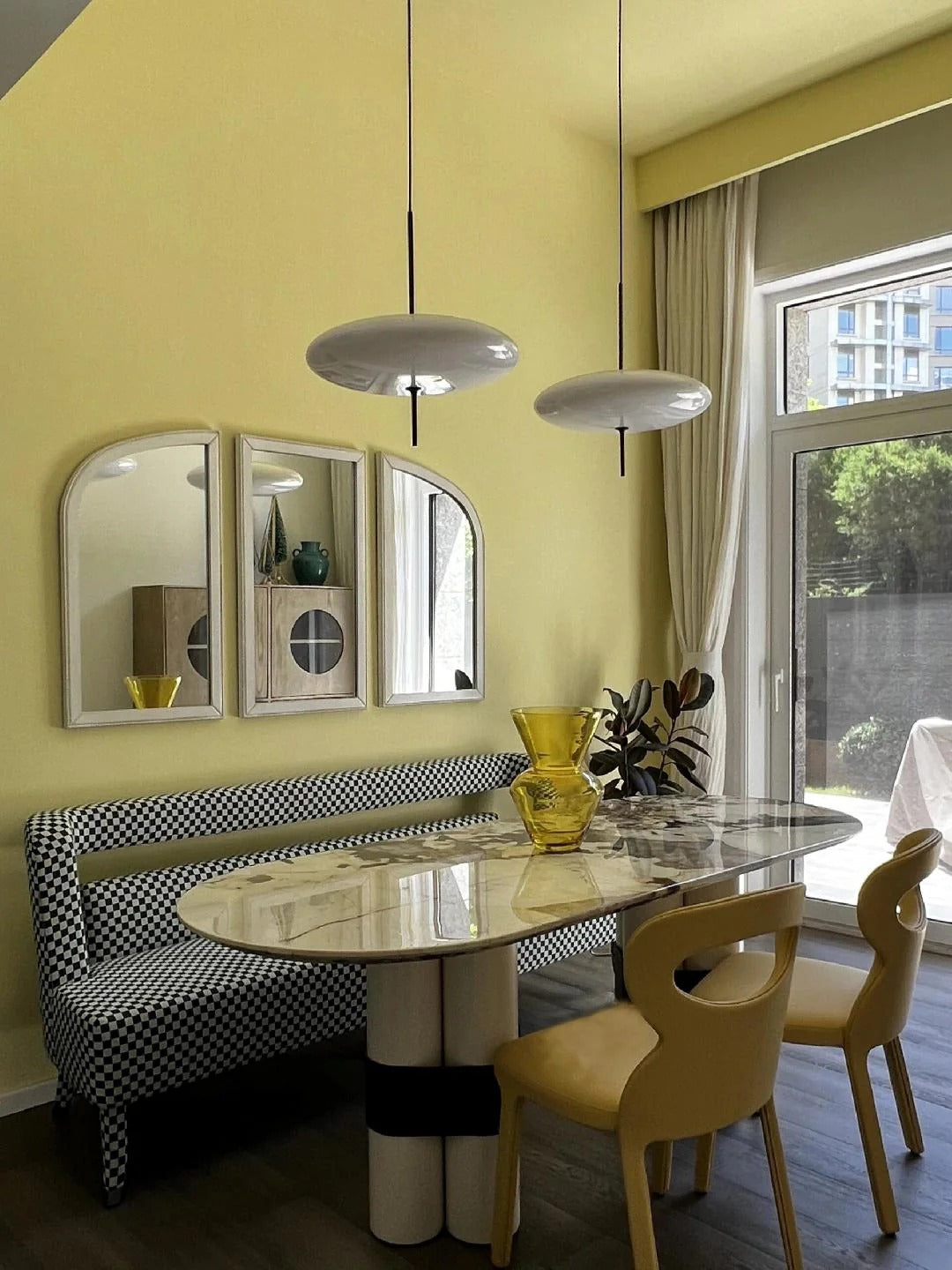 Lunaria - Model 2065 Pendant Lamp, Black/White LUMINORLIGHTING