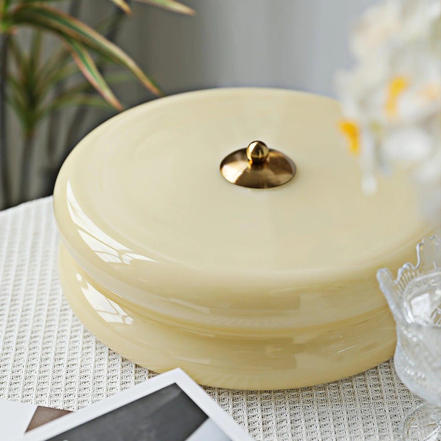 Nuvetta - Creamy Tone Round Ceiling Light LUMINORLIGHTING