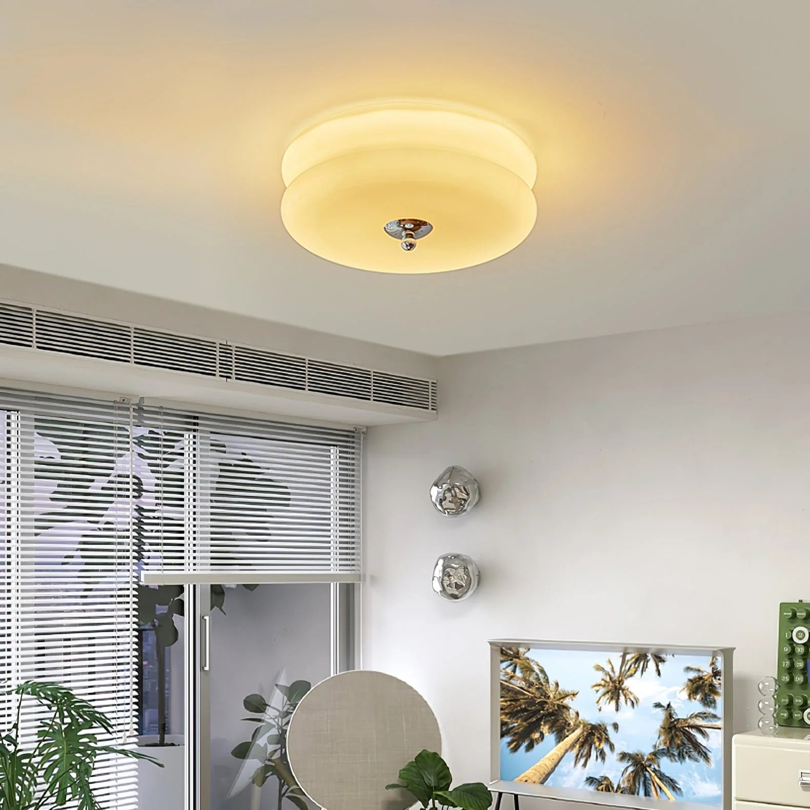 Nuvetta - Creamy Tone Round Ceiling Light LUMINORLIGHTING