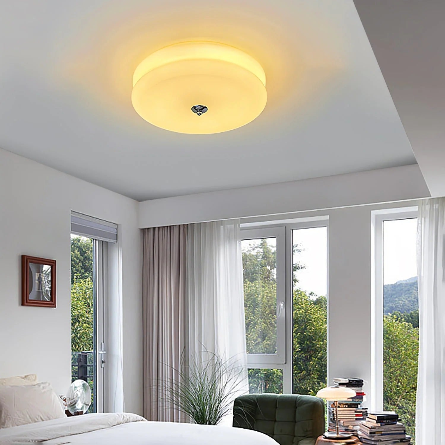 Nuvetta - Creamy Tone Round Ceiling Light LUMINORLIGHTING