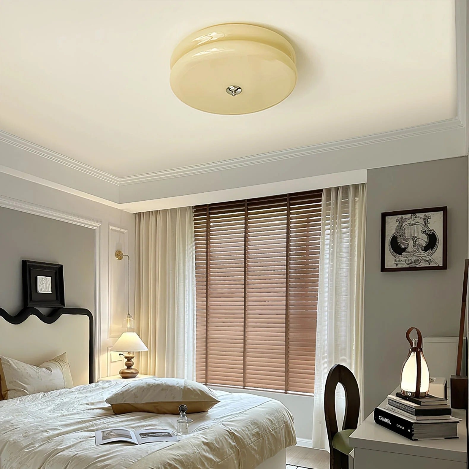 Nuvetta - Creamy Tone Round Ceiling Light LUMINORLIGHTING