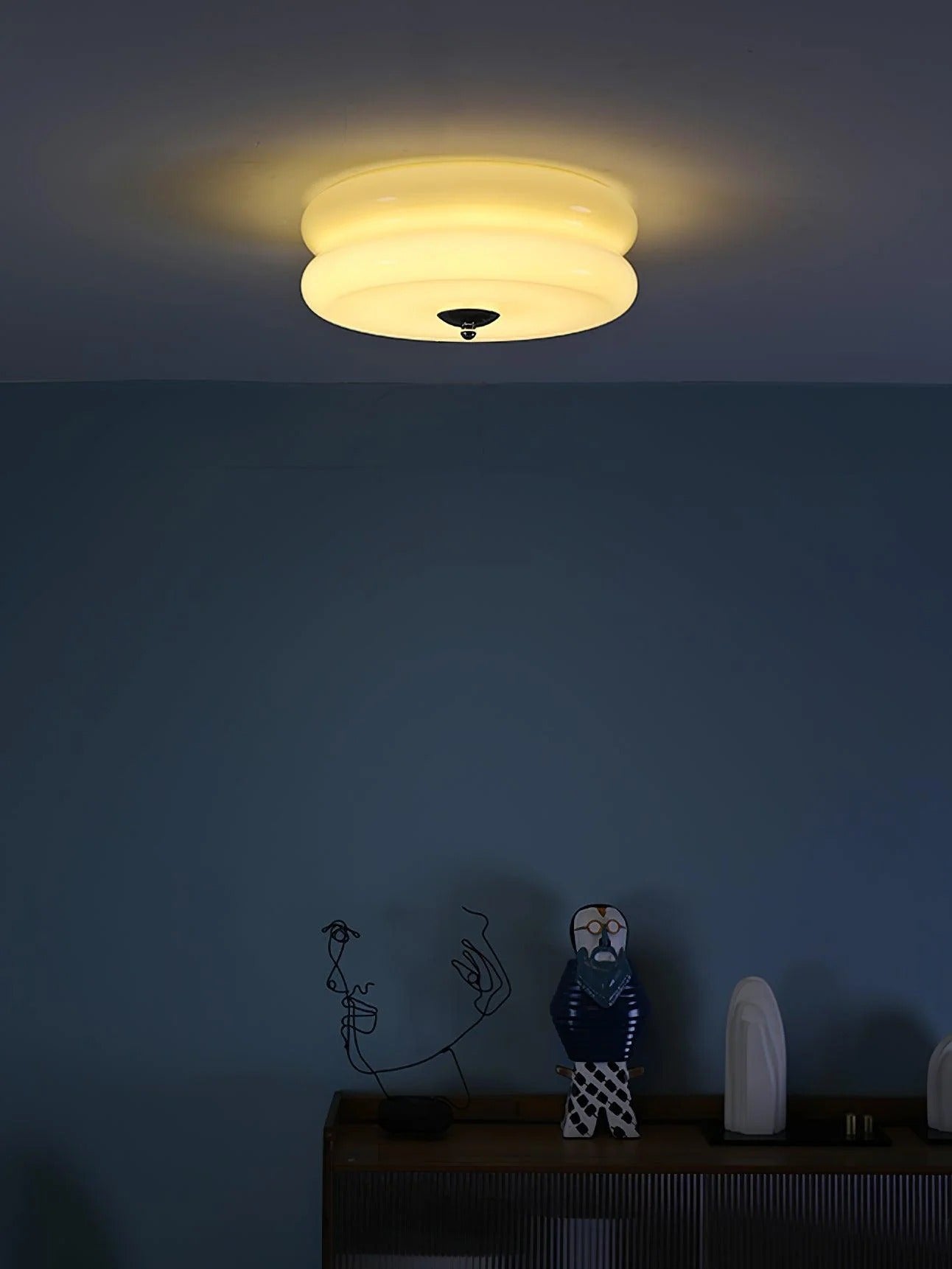 Nuvetta - Creamy Tone Round Ceiling Light LUMINORLIGHTING