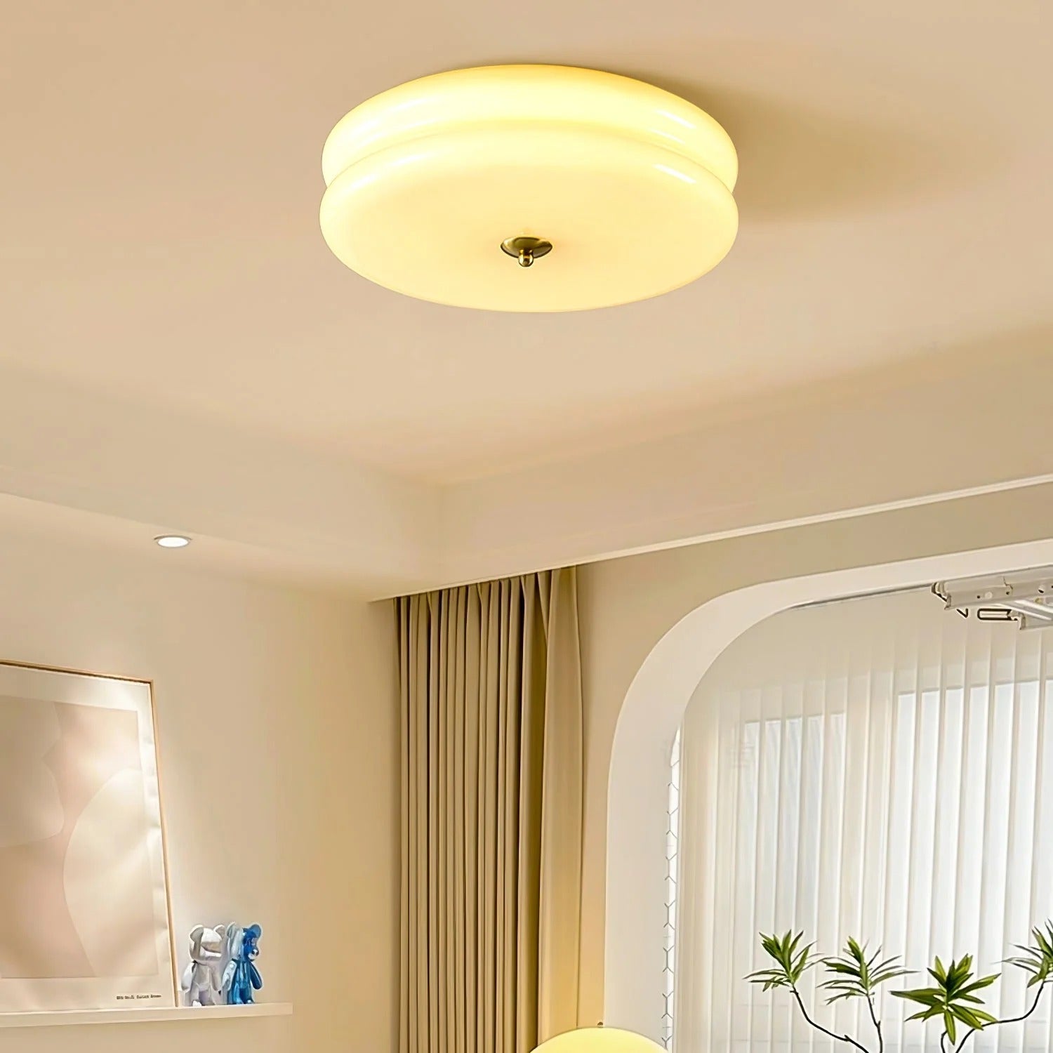 Nuvetta - Creamy Tone Round Ceiling Light LUMINORLIGHTING