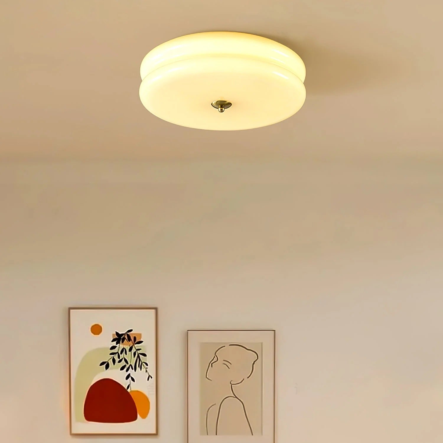 Nuvetta - Creamy Tone Round Ceiling Light LUMINORLIGHTING