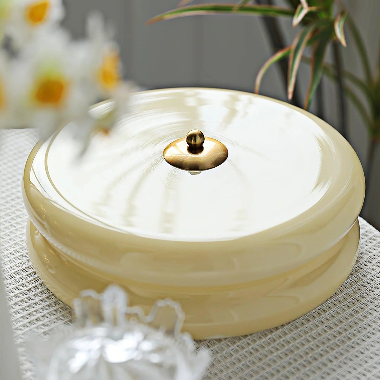 Nuvetta - Creamy Tone Round Ceiling Light LUMINORLIGHTING