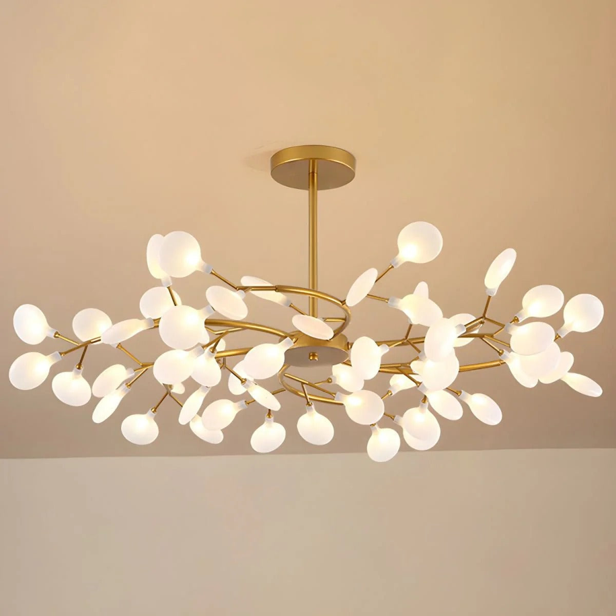 NYXORA - Contemporary Firefly Multi-Branch Chandelier, Gold/Black LUMINORLIGHTING