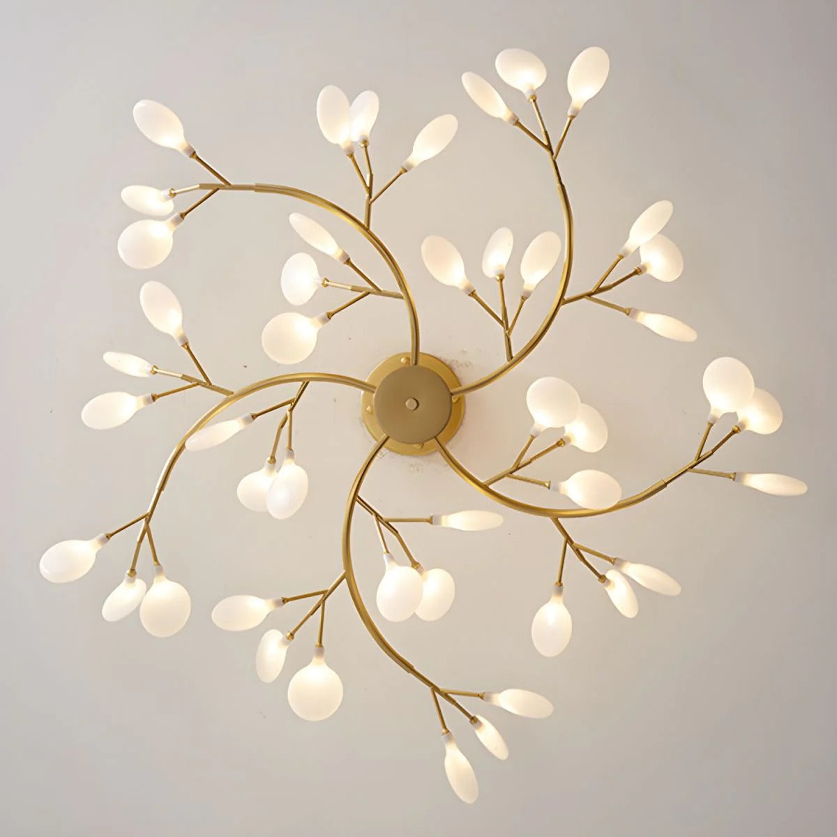 NYXORA - Contemporary Firefly Multi-Branch Chandelier, Gold/Black LUMINORLIGHTING