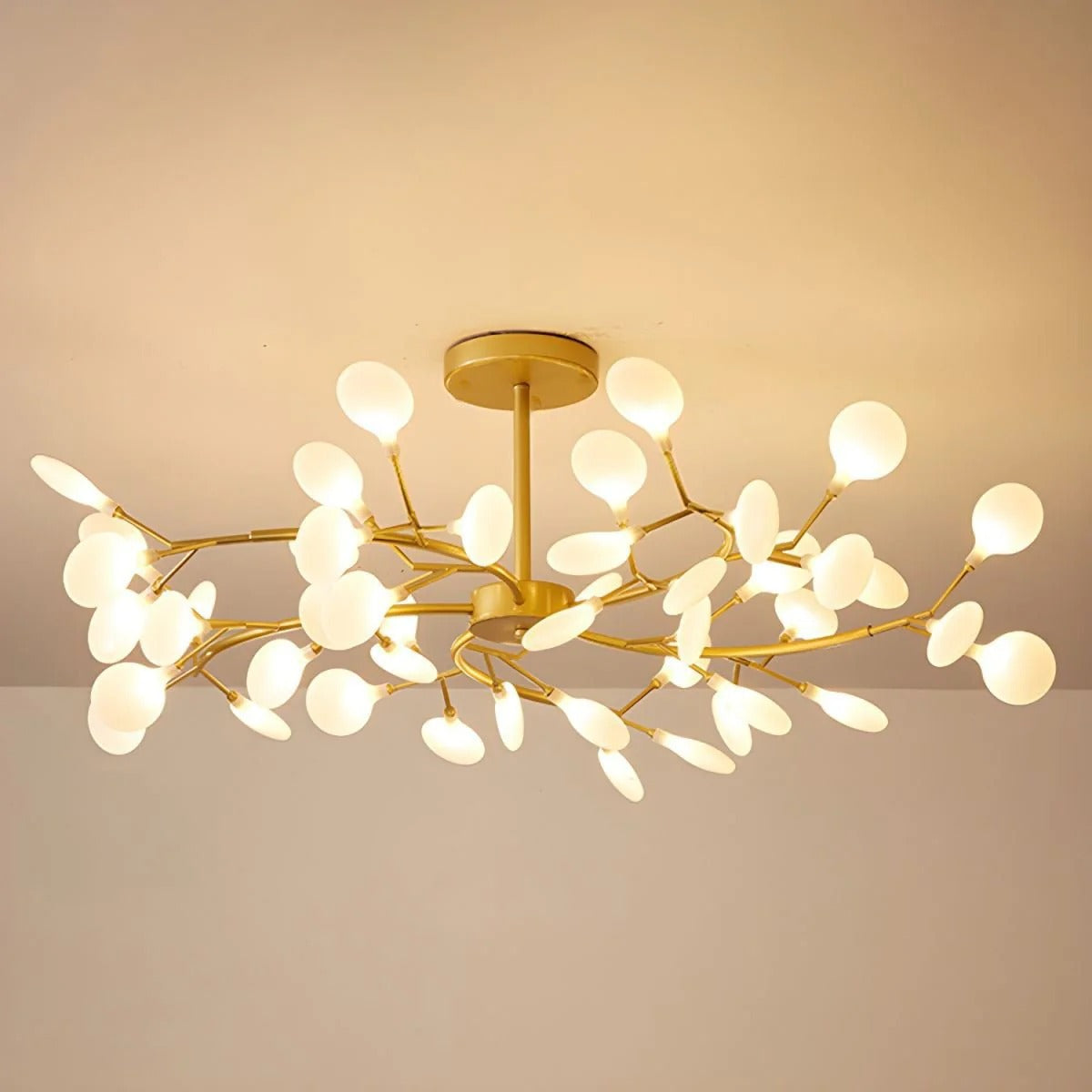 NYXORA - Contemporary Firefly Multi-Branch Chandelier, Gold/Black LUMINORLIGHTING
