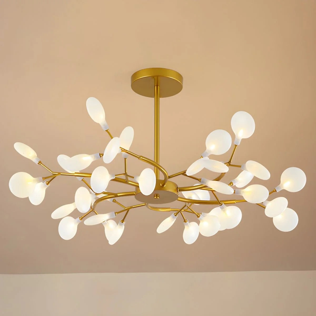 NYXORA - Contemporary Firefly Multi-Branch Chandelier, Gold/Black LUMINORLIGHTING