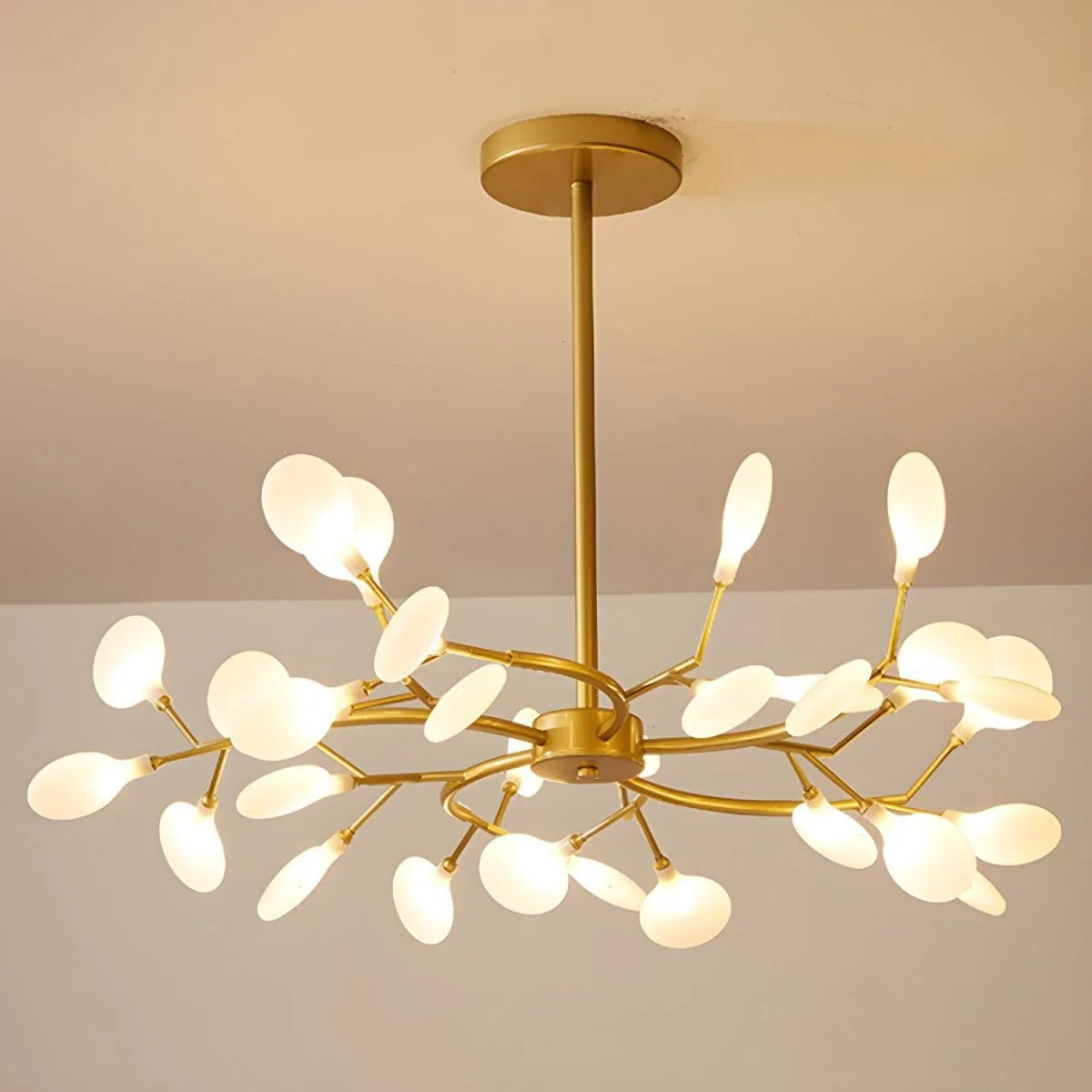 NYXORA - Contemporary Firefly Multi-Branch Chandelier, Gold/Black LUMINORLIGHTING