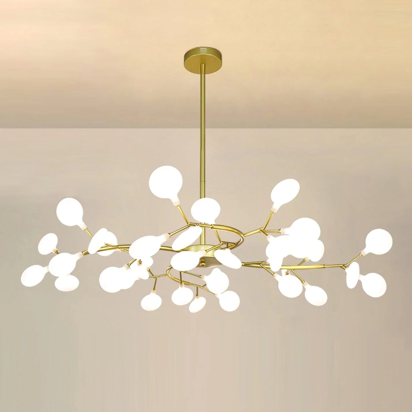 NYXORA - Contemporary Firefly Multi-Branch Chandelier, Gold/Black LUMINORLIGHTING