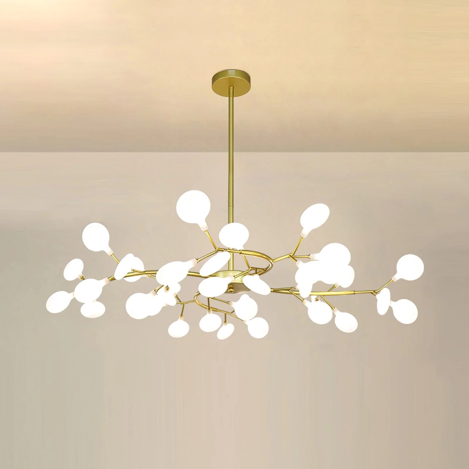NYXORA - Contemporary Firefly Multi-Branch Chandelier, Gold/Black LUMINORLIGHTING