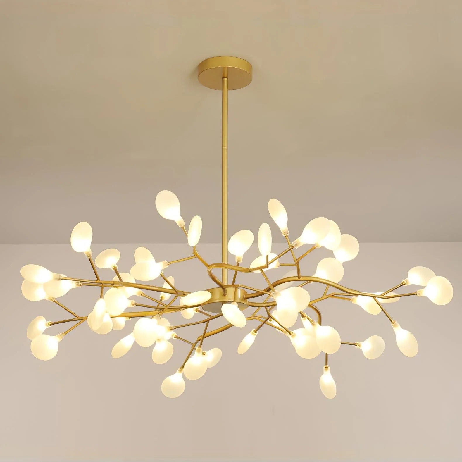 NYXORA - Contemporary Firefly Multi-Branch Chandelier, Gold/Black LUMINORLIGHTING