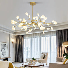 NYXORA - Contemporary Firefly Multi-Branch Chandelier, Gold/Black LUMINORLIGHTING