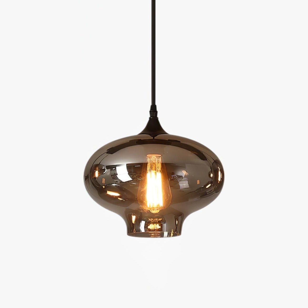 Obscura - Contemporary Style Smoked Glass Pendant Lamp, 5 Style LUMINORLIGHTING