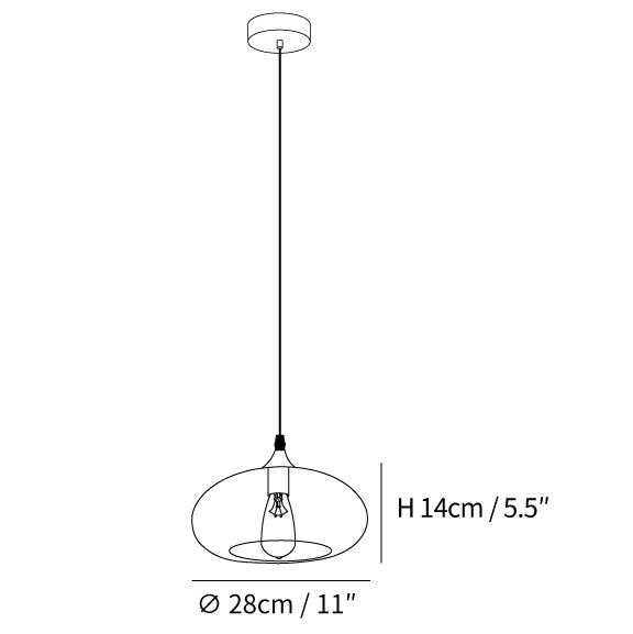 Obscura - Contemporary Style Smoked Glass Pendant Lamp, 5 Style LUMINORLIGHTING