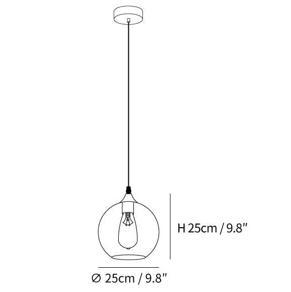 Obscura - Contemporary Style Smoked Glass Pendant Lamp, 5 Style LUMINORLIGHTING