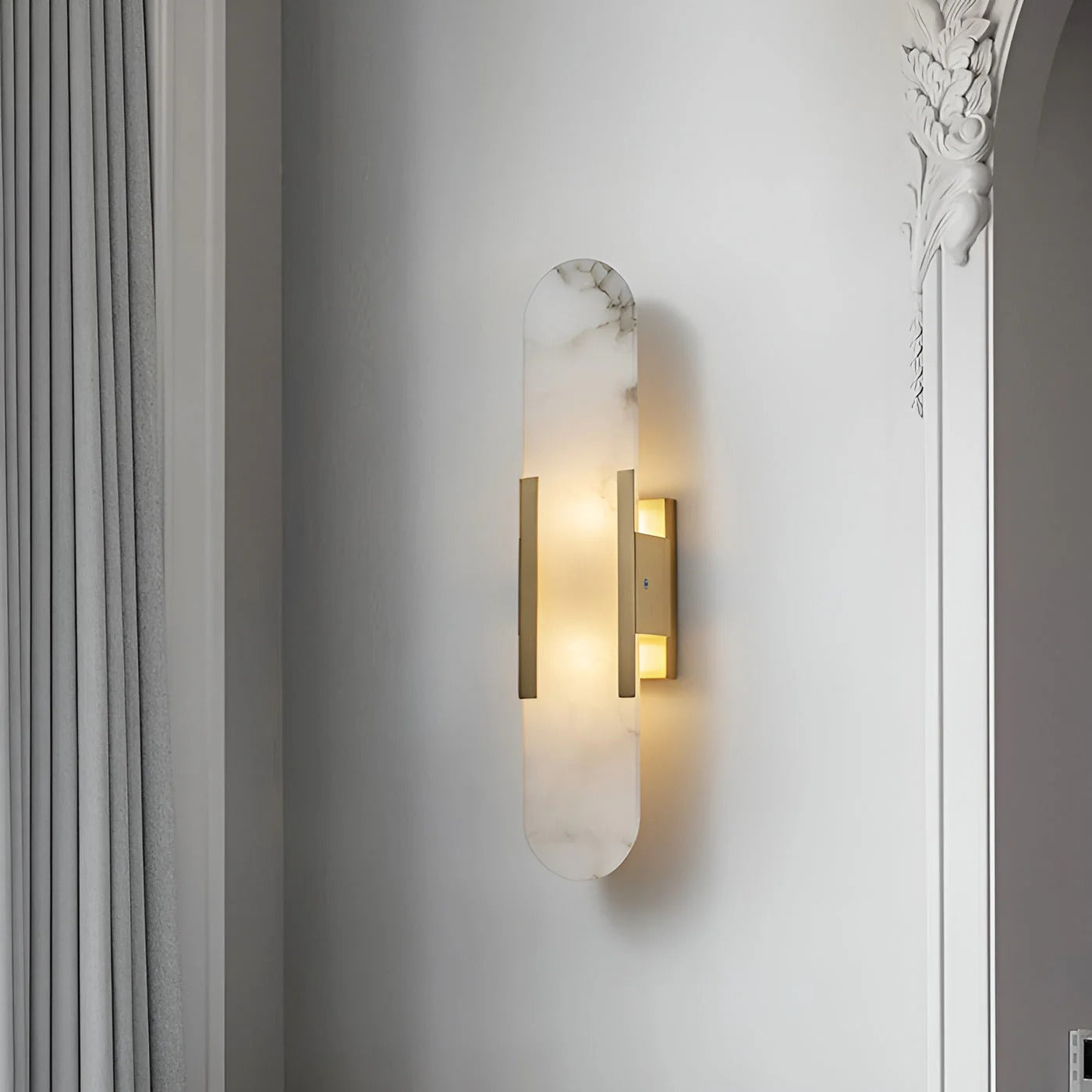 Serica - Elegant Alabaster Indoor Wall Llight, 2 Size LUMINORLIGHTING