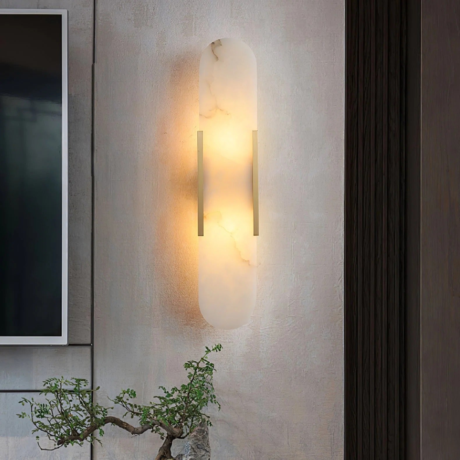 Serica - Elegant Alabaster Indoor Wall Llight, 2 Size LUMINORLIGHTING