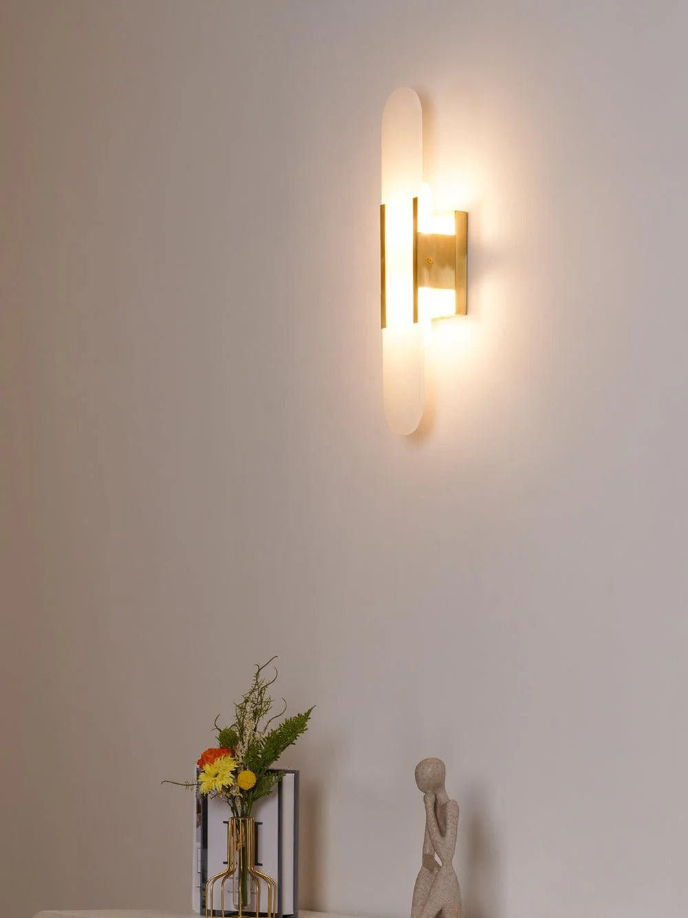 Serica - Elegant Alabaster Indoor Wall Llight, 2 Size LUMINORLIGHTING