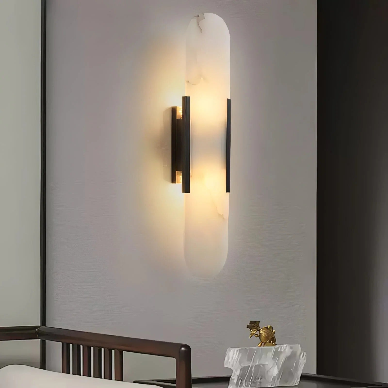Serica - Elegant Alabaster Indoor Wall Llight, 2 Size LUMINORLIGHTING