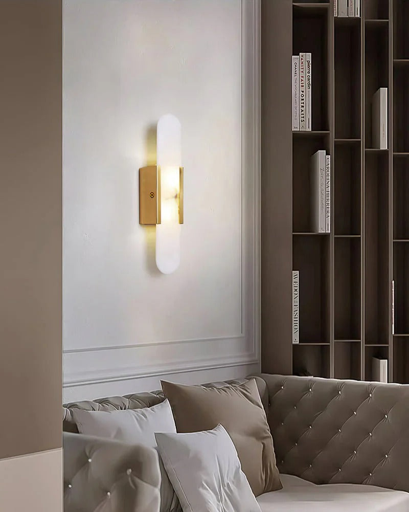 Serica - Elegant Alabaster Indoor Wall Llight, 2 Size LUMINORLIGHTING