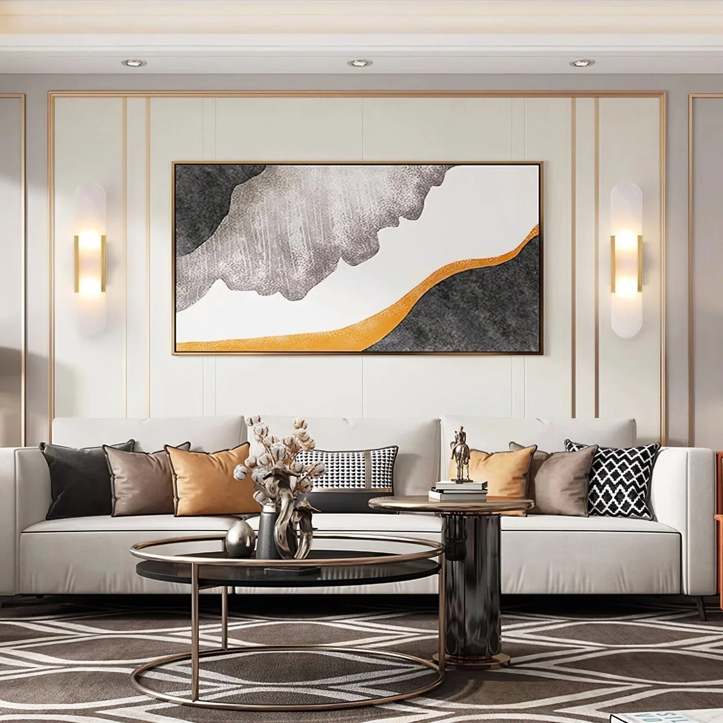 Serica - Elegant Alabaster Indoor Wall Llight, 2 Size LUMINORLIGHTING