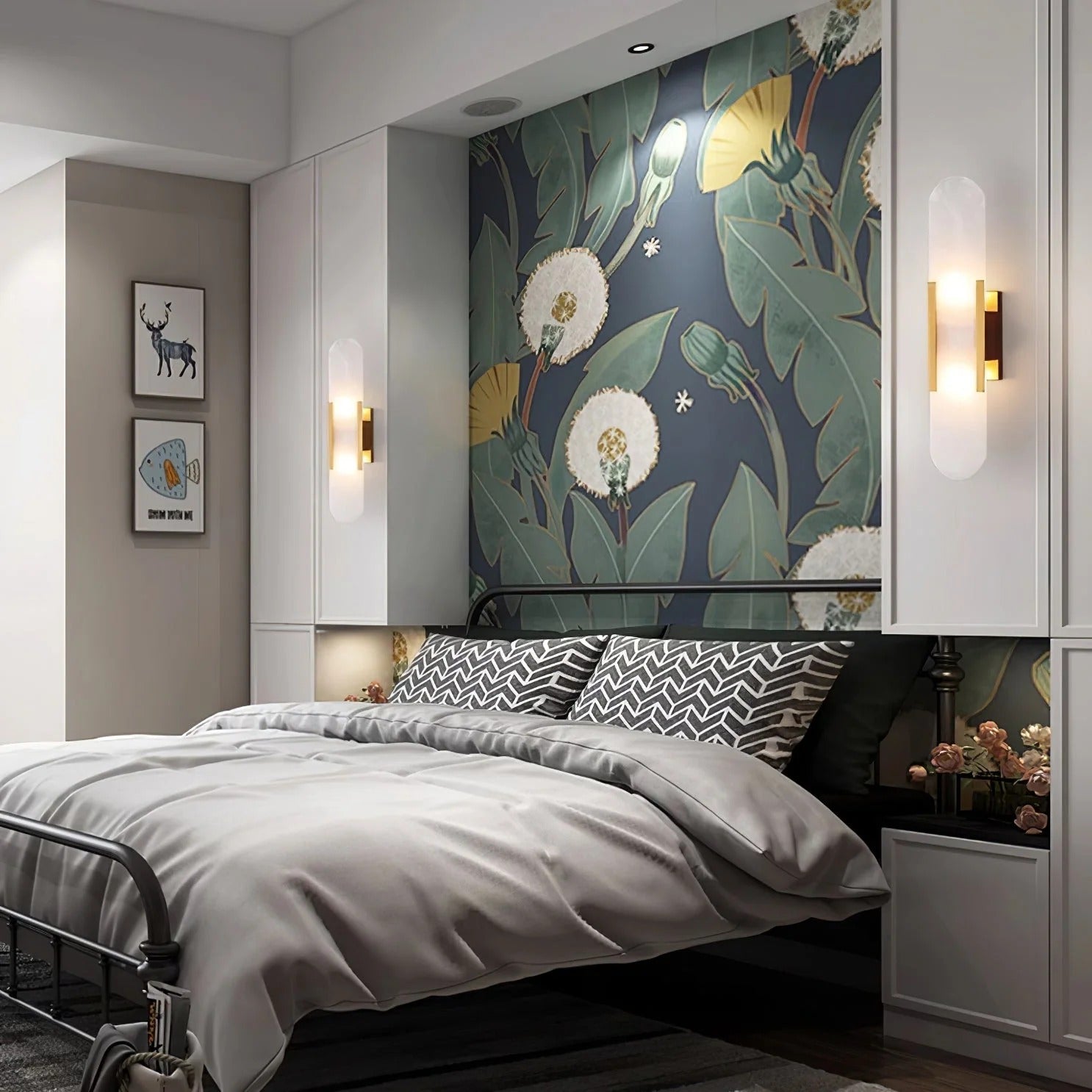 Serica - Elegant Alabaster Indoor Wall Llight, 2 Size LUMINORLIGHTING